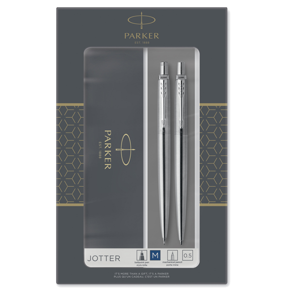  Gift set Jotter Stainless Steel CT - portamine 0,5 mm / sfera M - Parker 