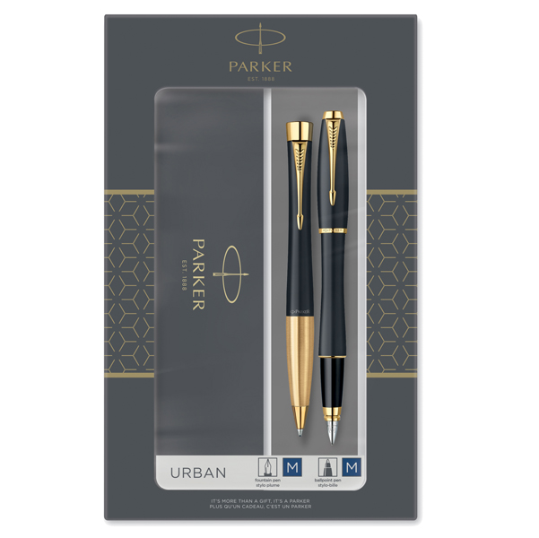  Gift Set Sfera M + Stilografica M Urban muted nero GT - Parker 