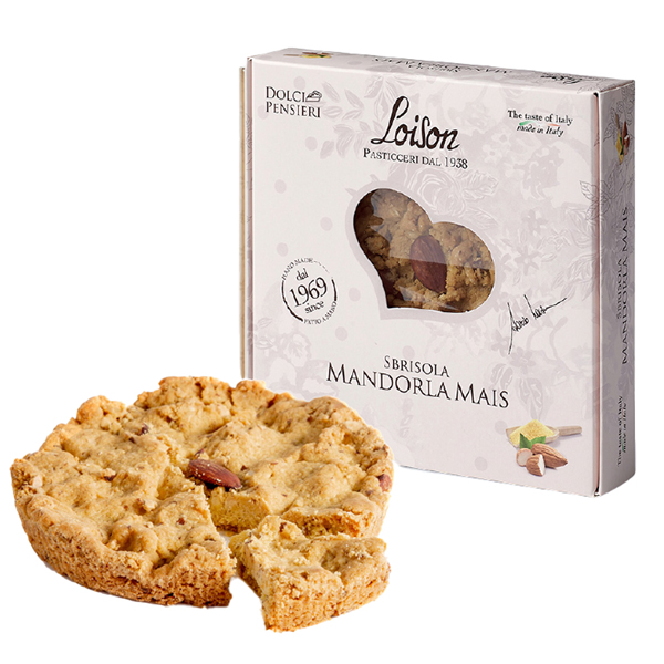  Torta sbrisola classica mandorla e mais - 200 gr - Loison 