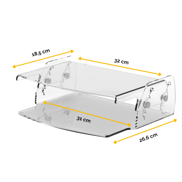  Supporto monitor regolabile Clarity - 35x25,6x7-13cm - Fellowes 