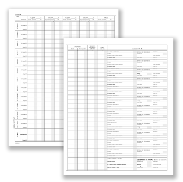  Registro prospetto riepilogativo minori - 8 pagine - 31 x 24,5 cm - DU138510000 - Data Ufficio 