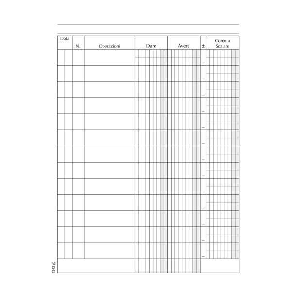  Registro Conto Corrente Banca - 96 pagine - 21 x 15,5 cm - DU134200000 - Data Ufficio 