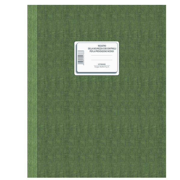  Registro sicurezza/controlli prevenzione incendi - 48 fogli - 24 x 31,5 cm - DU137550000 - Data Ufficio 