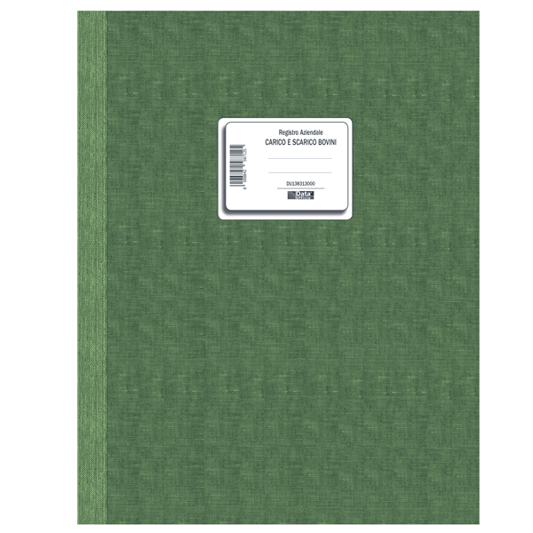  Registro carico/scarico bovini - 23 pagine numerate - 31 x 24,5 cm - DU138313000 - Data Ufficio 