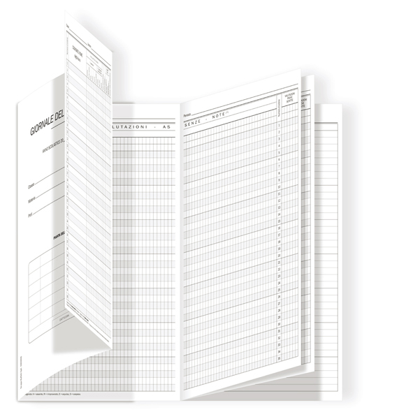  Registro del professore (3 classi) - 31 x 17 cm - DU3425PS000 - Data Ufficio 