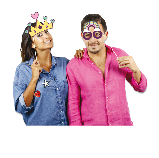  Photo Booth Unicorno - 8 elementi - Big Party 