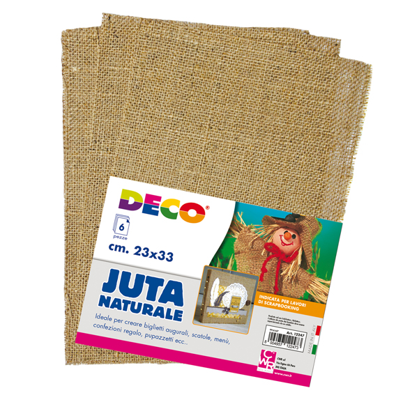  Juta naturale - 23 x 33 cm - Deco - conf. 6 pezzi 
