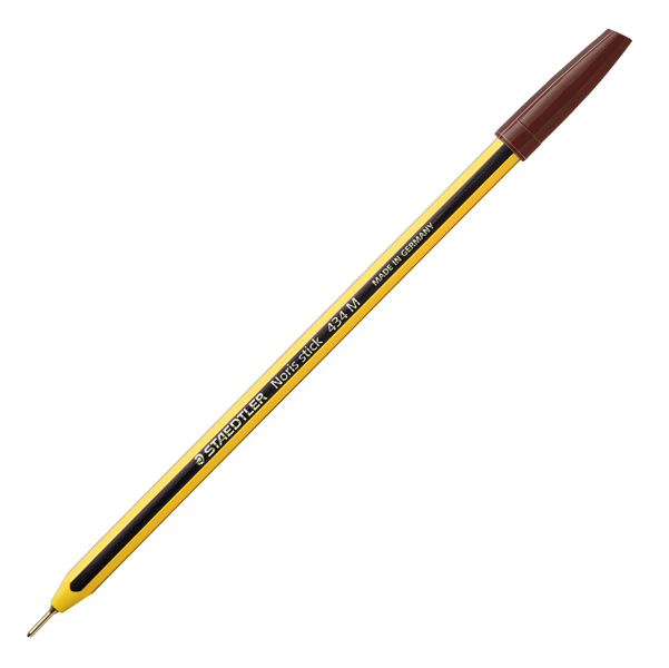 Penna a sfera Noris Stick - punta 1,0mm - marrone - Staedtler - conf. 10 pezzi 