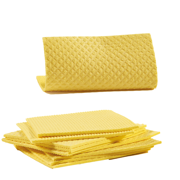  Pannospugna Aquos - 18 x 20 cm - giallo - Perfetto - pack 10 pezzi 