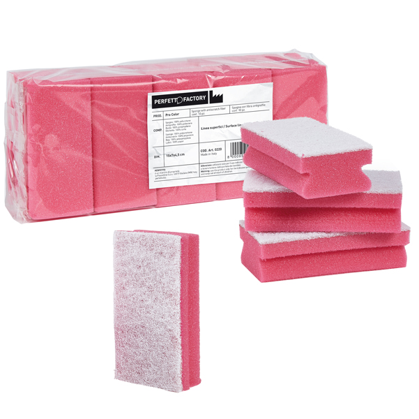  Spugna Pro Color - rosso - Perfetto - pack 10 pezzi 