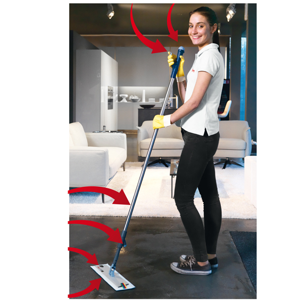  Kit completo sistema di pulizia Spraypro - manico + telaio + 2 top in microfibra + 5 panni vetro - Vileda 