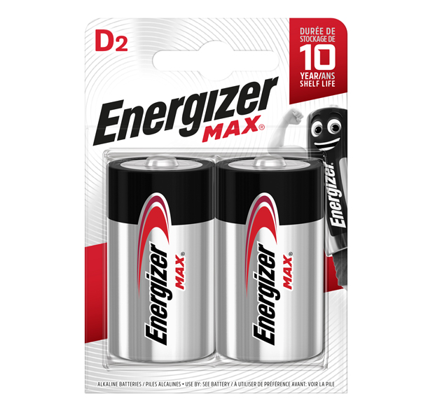  Pila torcia - D - LR20 - Max - Energizer - blister 2 pezzi 