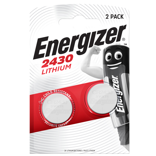  Micropila CR2430 - 3V - a pastiglia - Lithium - Energizer - blister 2 pezzi 