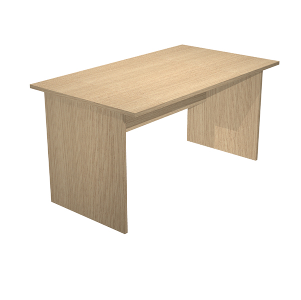  Scrivania Easy - lineare - 140 x 80 x 72 cm - rovere 