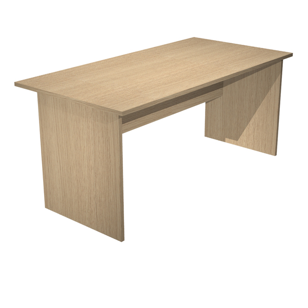  Scrivania Easy - lineare - 160 x 80 x 72 cm - rovere 