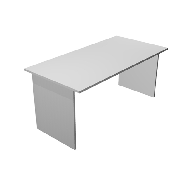  Scrivania Easy - lineare - 120 x 80 x 72 cm - grigio 