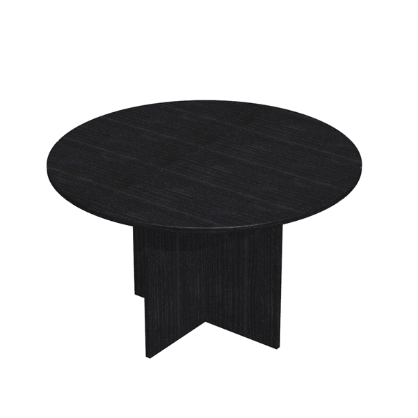 Tavolo riunione Easy - 4 posti - diametro 120 cm - altezza 72 cm - nero venato 