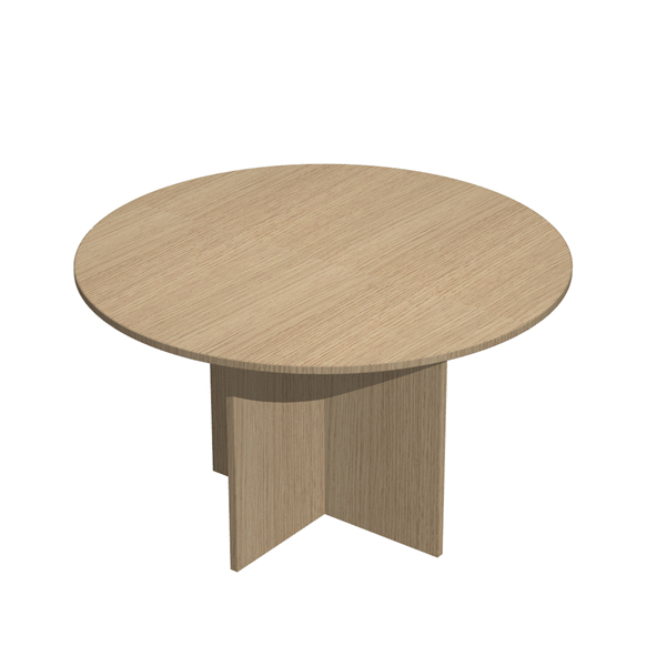  Tavolo riunione Easy - 4 posti - diametro 120 cm - altezza 72 cm - rovere 