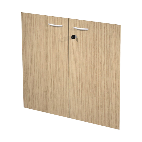  Coppia ante Easy - per mobile basso - 80 x 67 cm - spessore 18 mm - melaminico - rovere 