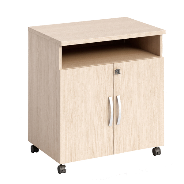  Mobile Agorà - di servizio - su ruote - 68 x 52 x 77 cm - rovere 