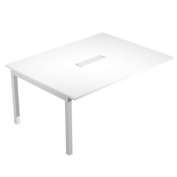  Modulo aggiuntivo per tavolo riunioni Agorà - 6 posti - 160 x 120 x 72,5 cm - bianco 