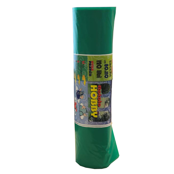  Sacchi - 80 x 110 cm - 130 L - 46 micron - verde - Rolsac - conf. 10 pezzi 