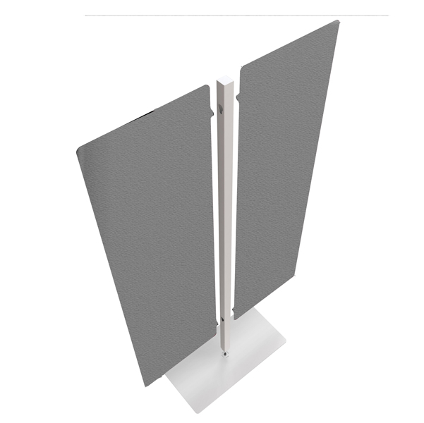  Piantana Moody - a 2 pannelli - H 140 cm - grigio 