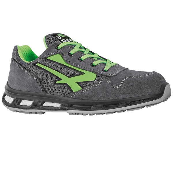  Calzatura di sicurezza Point S1P SRC - nylon/pelle scamosciata - grigio/verde - taglia 47 - U-Power 