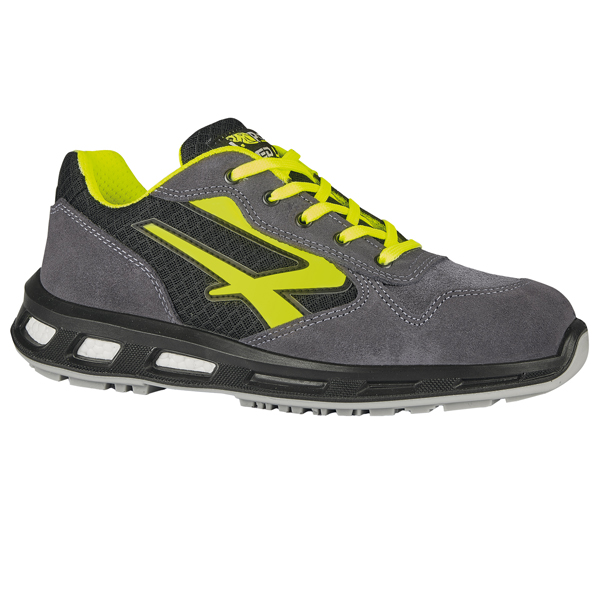  Calzatura di sicurezza Yellow S1P SRC - nylon/pelle scamosciata - grigio/giallo - taglia 46 - U-Power 