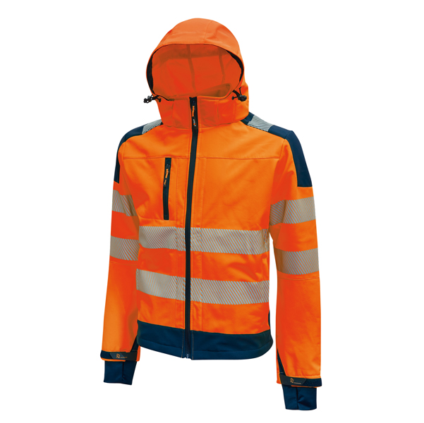  Giacca alta visibilità Softshell Miky - taglia XL - arancio fluo - U-Power 