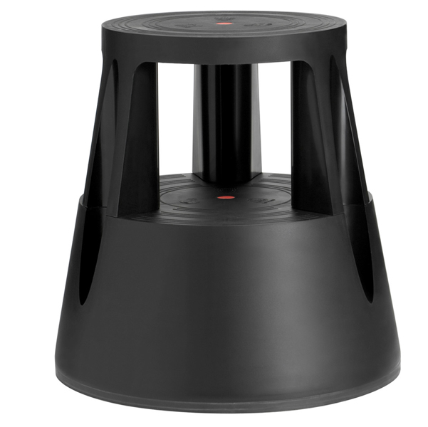  Sgabello Roll a step - nero - 24 x 45 x 45 cm - Caimi 