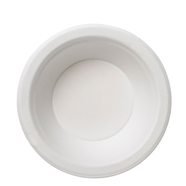  Ciotola monouso Bio - rotonda - diametro 19 cm - 680 ml - cellulosa/canna da zucchero - bianco - Leone - conf. 50 pezzi 