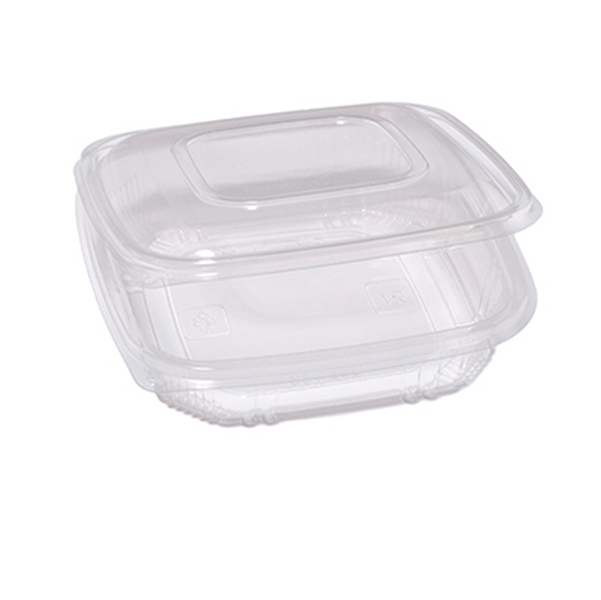  Contenitori in PP - con coperchio incernierato - 18,5 x 18,5 x 3,7 cm - Europack - conf 50 pezzi 