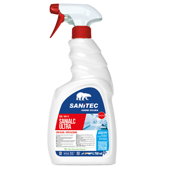  Detergente alcolico per superfici e tessuti Sanialc Ultra - 750 ml - Sanitec 