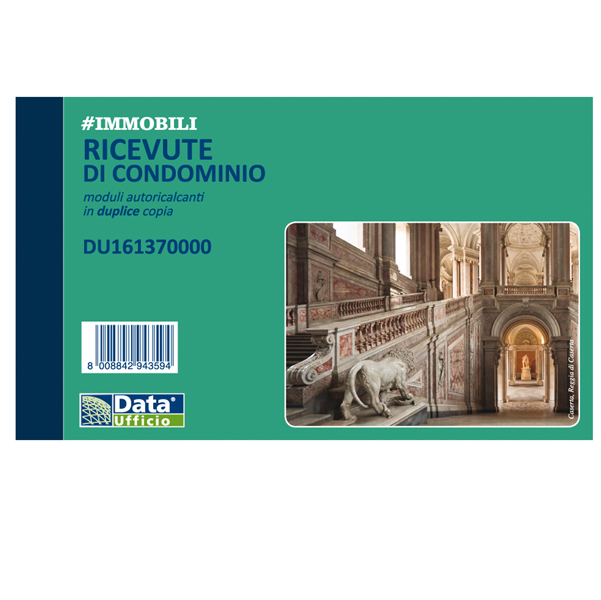  Blocco ricevute condominio - 50/50 copie autoricalcanti - 16,8 x 10 cm - DU161370000 - Data Ufficio 