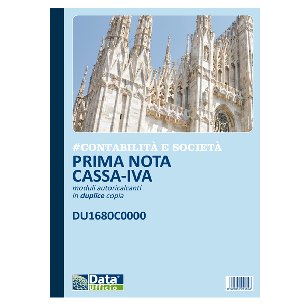  Blocco prima nota cassa/IVA - 50/50 copie autoricalcanti - 29,7 x 21,5 cm - DU1680C0000 - Data Ufficio 