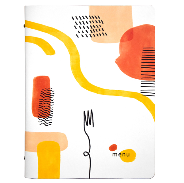  Portamenù linea Spaghetti - A4 - 24,6x31,6 cm - bianco - Stilcasa 