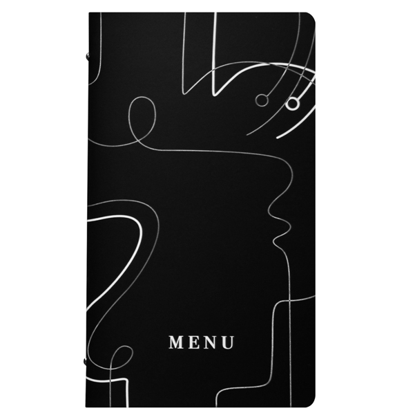  Portamenù linea Linee - 18x31,6 cm - nero - Stilcasa 