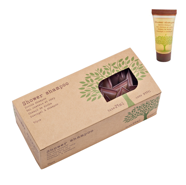  Tubetti doccia shampoo linea Cortesia Natura - 25 ml - Leone - conf. 50 pezzi 