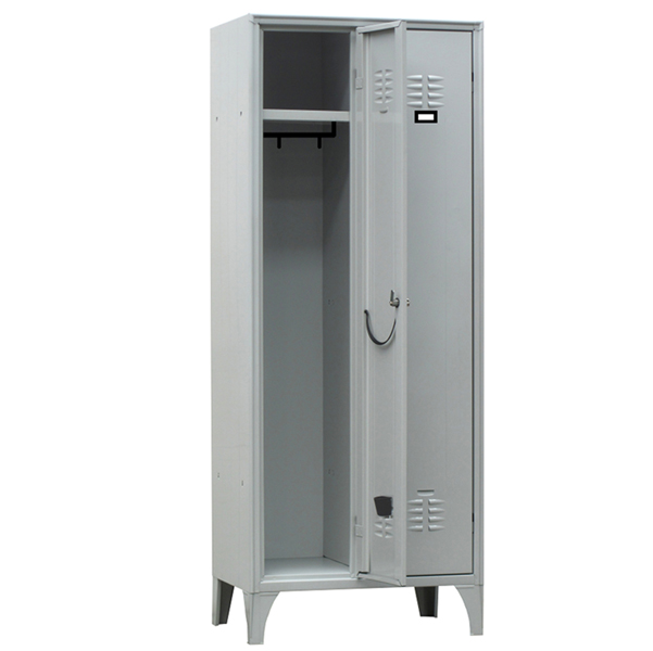  Armadio spogliatoio in metallo - 2 vani - 70 x 35 x 180 cm - grigio - Fasma 
