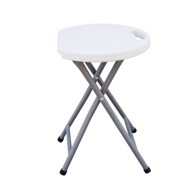  Sgabello Horeca - pieghevole - 44 x 30 x 30 cm - HDPE - bianco - Garden Friend 