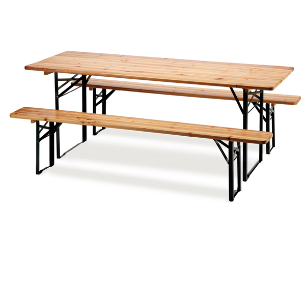  Set birra pieghevole - legno/verde scuro - Garden Friend - set 3 elementi 