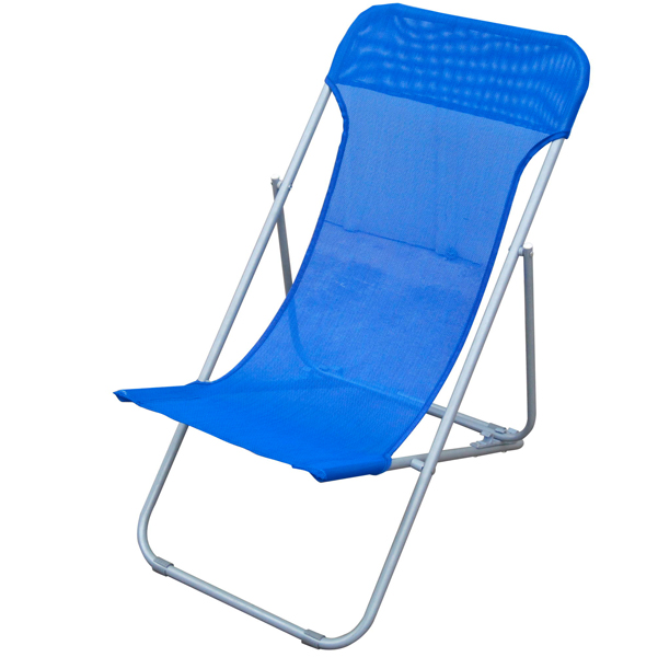  Sdraio pieghevole Beach - 70 x 72 x 45 cm - acciaio verniciato/texilene - blu - Garden Friend 