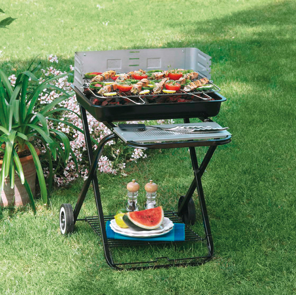  Barbecue Clic Clac - pieghevole - 84 x 60 x 80 cm - acciaio - nero - Garden Friend 