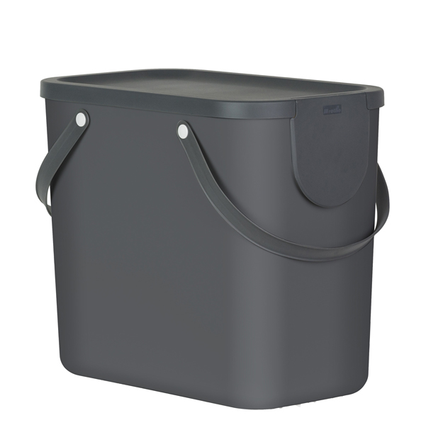  Pattumiera Albula - 25 L - grigio antracite - Rotho 