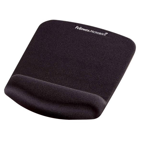  Mousepad con poggiapolsi in FoamFusion Microban PlusTouch - nero - Fellowes 
