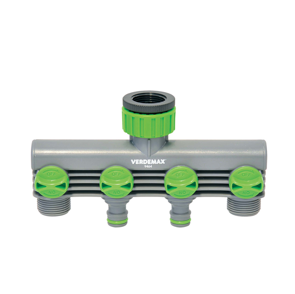  Raccordo rubinetto - 4 uscite - Verdemax 
