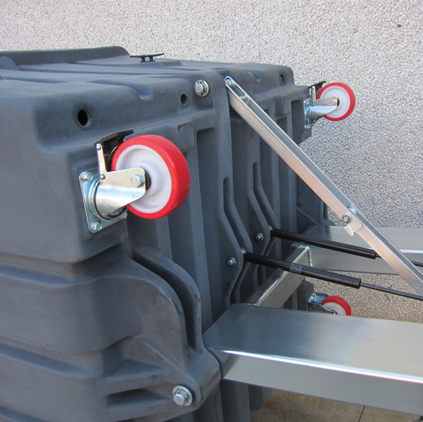  Benna ribaltabile - 111,9 x 165 x 107,5 cm - PE - Carvel 