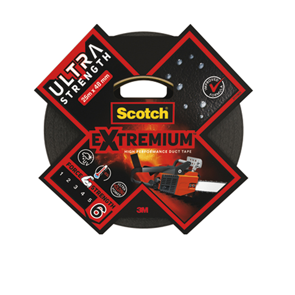 Nastro adesivo Extra resistenete - 4,8 cm x 25 m - nero - Scotch 