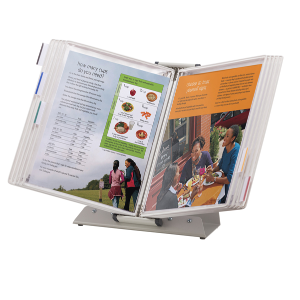  Leggio antibatterico - da tavolo - 10 buste - A4 - bianco - Djois 